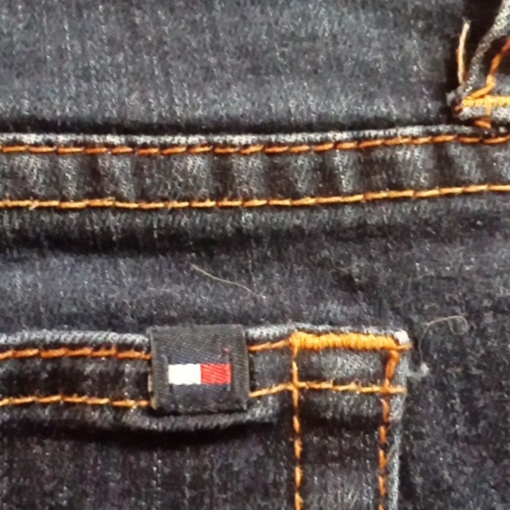 Hilfiger Women Crop Dark Blue Jeans Tommy Hilfiger Sz 12 - Picture 6 of 10